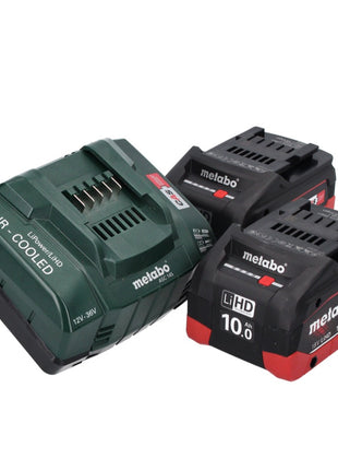 Zestaw podstawowy Metabo 18 V 2x akumulator 10,0 Ah LIHD + ładowarka ASC 145 System CAS