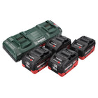 Metabo 18 V Basis Set 4x Akku 10,0 Ah LIHD + ASC 145 DUO Doppelladegerät CAS System - Toolbrothers