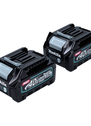 Makita BL 4025 Set de batteries 40 V 2,5 Ah XGT Li-Ion batterie Classe de protection IP64 avec affichage LED (2x 191B36-3)