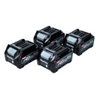 Makita battery set 40 V with 4x BL 4025 2.5 Ah ( 4x 191B36-3 ) XGT Li-Ion battery IP64 protection class with LED display