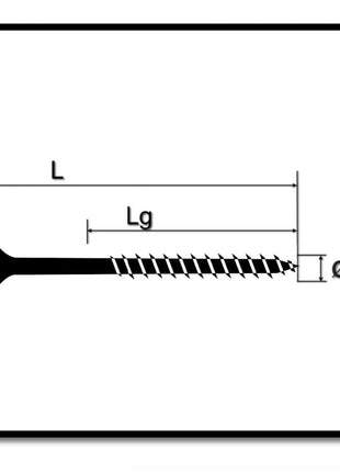 Tornillo para fachada SPAX 4,0 x 60 mm acero inoxidable A2 200 piezas (2x 0467000400603) rosca parcial mini cabeza avellanada Torx T-STAR Plus T15 CUT