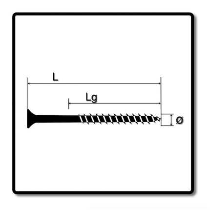 SPAX Facade Screws 4.0 x 60mm - Stainless Steel A2 - Partial thread - Countersunk Head - Torx T-STAR Plus T15 - CUT 500 pcs. (5x 0467000400603)