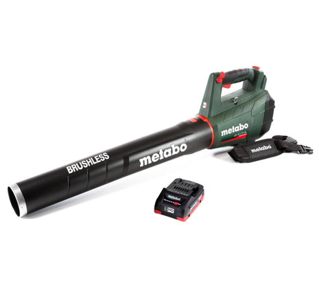 Soplador de hojas a batería Metabo LB 18 LTX BL 18 V sin escobillas + 1x batería 4,0 Ah - sin cargador