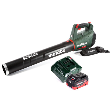 Soplador de hojas a batería Metabo LB 18 LTX BL 18 V sin escobillas + 1x batería 8,0 Ah + cargador