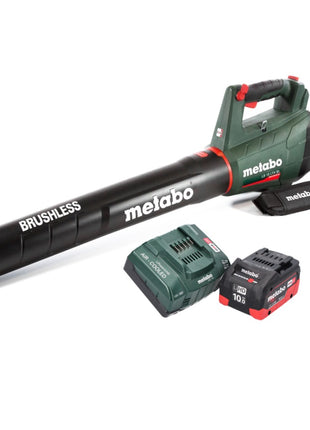 Soplador de hojas a batería Metabo LB 18 LTX BL 18 V sin escobillas + 1x batería 10,0 Ah + cargador