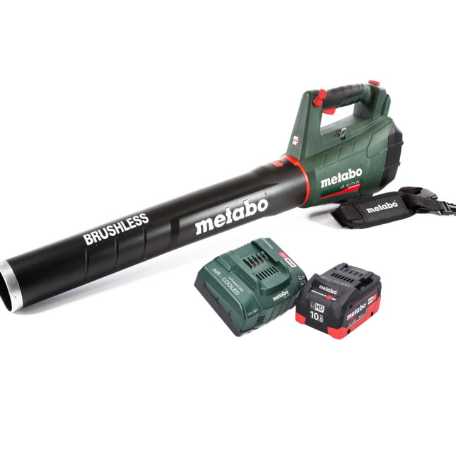 Soplador de hojas sin cable Metabo LB 18 LTX BL 18 V sin escobillas + 1x batería recargable 10,0 Ah + cargador
