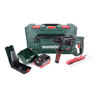 Martillo combinado a batería Metabo KHA 18 LTX 18 V 2,2 J SDS Plus + 1x batería 5,5 Ah + cargador + juego de brocas para piedra P4P SDS plus de 7 piezas + metaBOX