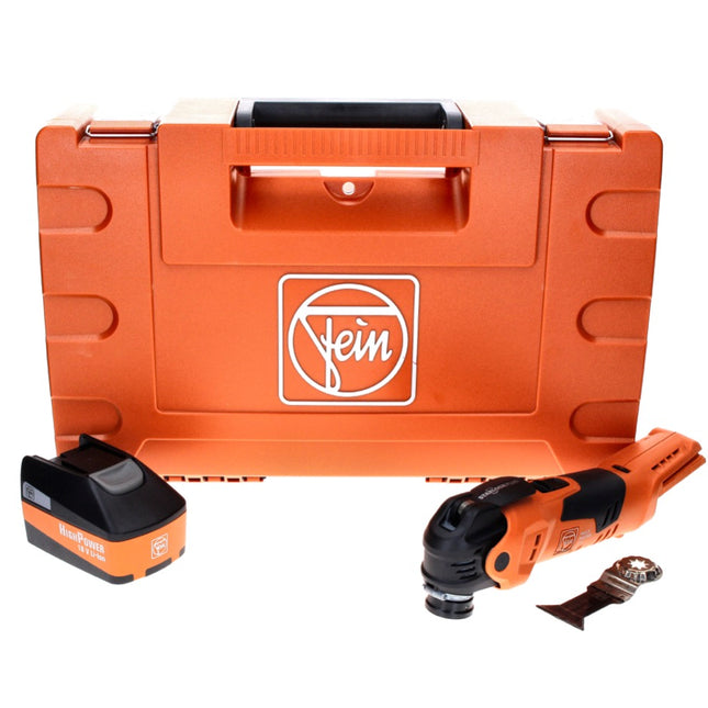 Oscilador de batería Fein MultiMaster AMM 300 Plus 12 V Starlock Plus + 1x batería 6,0 Ah + estuche - sin cargador