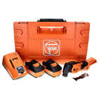 Oscilador de batería Fein MultiMaster AMM 700 MAX 18 V Starlock Max sin escobillas + 2x batería 6,0 Ah + cargador + estuche