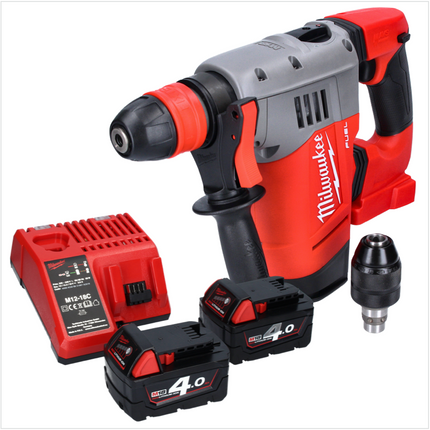 Martillo combinado a batería Milwaukee M18 CHPX-402 18 V 4.0 J SDS Plus Brushless + 2x baterías 4.0 Ah + cargador