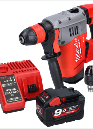 Martillo combinado a batería Milwaukee M18 CHPX-901 18 V 4,0 J SDS Plus Brushless + 1x batería 9,0 Ah + cargador