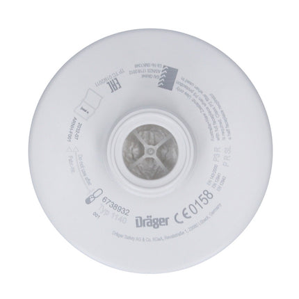 Juego de filtros de partículas Dräger Rd40 4x P3 R (4x 6738932) para máscaras completas X-plore 6000 y medias máscaras X-plore 4000