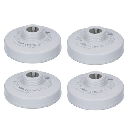 Juego de filtros de partículas Dräger Rd40 4x P3 R (4x 6738932) para máscaras completas X-plore 6000 y medias máscaras X-plore 4000