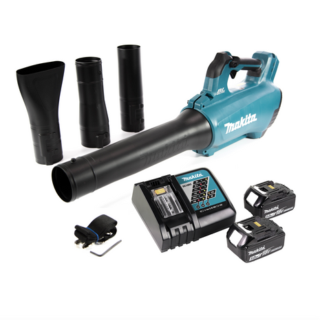 Makita DUB 184 RT Akku Gebläse 18 V Brushless + 2x Akku 5,0 Ah + Ladegerät