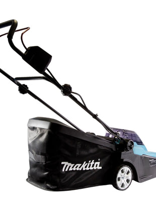 Cortacésped a batería Makita DLM 432 PF2 36 V (2x 18 V) 43 cm sin escobillas + 2x batería 3,0 Ah + cargador doble