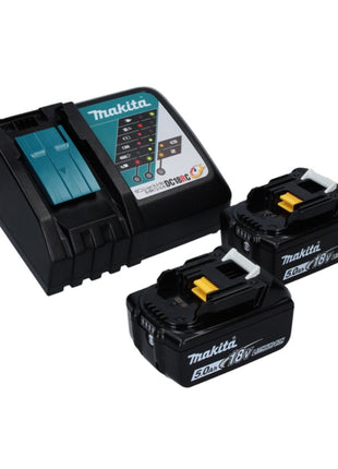 Cortacésped a batería Makita DLM 432 RT2 36 V (2x 18 V) 43 cm sin escobillas + 2x batería 5,0 Ah + cargador