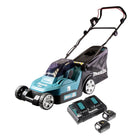 Makita DLM 432 PG2 cordless lawn mower 36 V ( 2x 18 V ) 43 cm brushless + 2x battery 6.0 Ah + double charger
