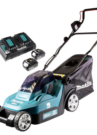 Cortacésped a batería Makita DLM 382 PF2 36 V (2x 18 V) 38 cm 40 l + 2x batería 3,0 Ah + cargador doble