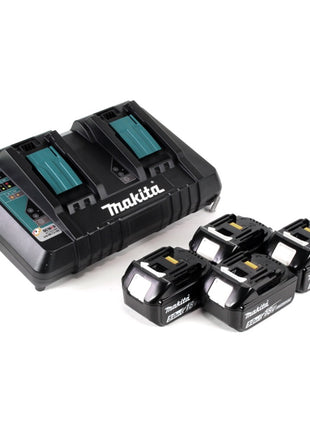 Cortacésped a batería Makita DLM 382 PT4 36 V (2x 18 V) 38 cm 40 l + 4x batería 5,0 Ah + cargador doble