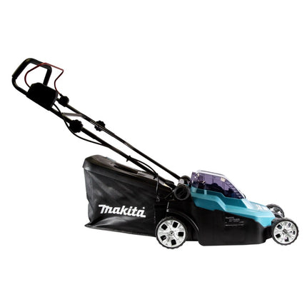 Makita DLM 382 PT4 cordless lawn mower 36 V ( 2x 18 V ) 38 cm 40 l + 4x battery 5.0 Ah + double charger