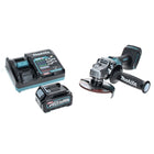 Makita GA 005 GD1 Meuleuse d'angle sans fil 40 V maxi 125 mm Brushless XGT + 1x Batterie 2,5 Ah + Chargeur