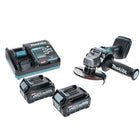 Makita GA 005 GD2 Amoladora angular sin cable 40 V máx. 125 mm XGT sin escobillas + 2x batería recargable 2,5 Ah + cargador