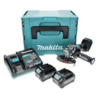 Amoladora angular a batería Makita GA 005 GD201 40 V máx. 125 mm sin escobillas XGT + 2x batería 2,5 Ah + cargador + Makpac