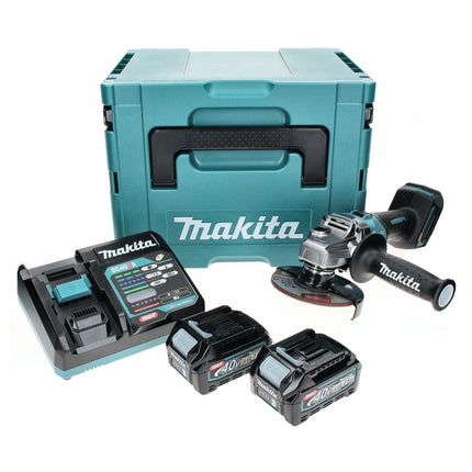 Meuleuse d'angle sur batterie Makita GA 005 GD201 40 V max. 125 mm sans balais XGT + 2x batterie 2,5 Ah + chargeur + Makpac