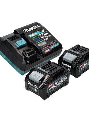 Amoladora angular a batería Makita GA 005 GM201 40 V máx. 125 mm sin escobillas XGT + 2x batería 4,0 Ah + cargador + Makpac