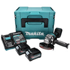 Amoladora angular a batería Makita GA 013 GD201 40 V máx. 125 mm sin escobillas XGT + 2x batería 2,5 Ah + cargador + Makpac