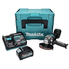 Amoladora angular a batería Makita GA 013 GM101 40 V máx. 125 mm sin escobillas XGT + 1x batería 4,0 Ah + cargador + Makpac