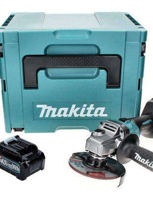 Makita GA 008 GD101 Meuleuse d'angle sans fil 40 V maxi 125 mm brushless XGT + 1x Batterie 2,5 Ah + Makpac - sans chargeur