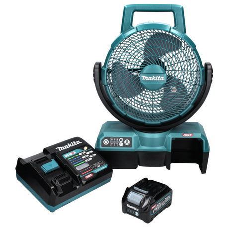 Ventilador de batería Makita CF 001 GD1 XGT 40 V máx. 235 mm funcionamiento con red + 1x batería 2,5 Ah + cargador