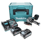 Makita GA 008 GM201 Meuleuse d'angle sans fil 40 V max. 125 mm  XGT + 2x Batteries 4,0 Ah + Chargeur + Coffret de transport Makpac