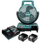 Makita CF 001 GD2 Akku Lüfter XGT 40 V max. 235 mm Ventilator Netzbetrieb + 2x Akku 2,5 Ah + Ladegerät