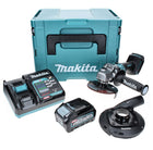 Meuleuse d'angle sur batterie Makita GA 008 GM101 40 V max. 125 mm sans balais XGT + 1x batterie 4,0 Ah + chargeur + hotte d'aspiration + Makpac