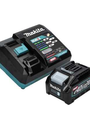 Meuleuse d'angle sur batterie Makita GA 008 GM101 40 V max. 125 mm sans balais XGT + 1x batterie 4,0 Ah + chargeur + hotte d'aspiration + Makpac