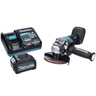 Smerigliatrice angolare a batteria Makita GA 016 GD1 40 V max. 125 mm Brushless  XGT + 1x batteria 2,5 Ah + caricabatteria