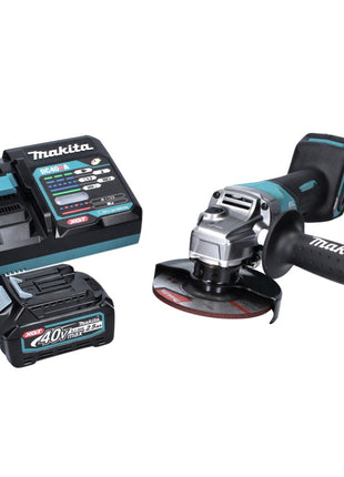 Amoladora angular a batería Makita GA 016 GD1 40 V máx. 125 mm sin escobillas XGT + 1x batería 2,5 Ah + cargador