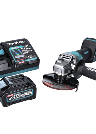 Amoladora angular a batería Makita GA 016 GM1 40 V máx. 125 mm sin escobillas XGT + 1x batería 4,0 Ah + cargador