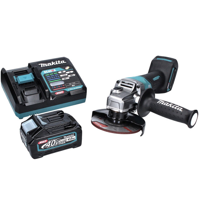 Makita GA 016 GM1 Cordless angle grinder 40 V max. 125 mm Brushless XGT + 1x rechargeable battery 4.0 Ah + charger