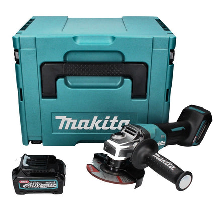 Makita GA 016 GD101 Akku Winkelschleifer 40 V max. 125 mm Brushless  XGT + 1x Akku 2,5 Ah + Makpac - ohne Ladegerät