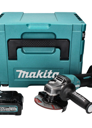 Amoladora angular a batería Makita GA 016 GM101 40 V máx. 125 mm sin escobillas XGT + 1x batería 4,0 Ah + Makpac - sin cargador