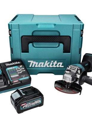 Meuleuse d'angle sur batterie Makita GA 016 GM101 40 V max. 125 mm sans balais XGT + 1x batterie 4,0 Ah + chargeur + Makpac