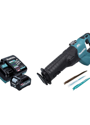 Makita JR 001 GD1 Scie sabre sans fil 40 V max. + 1x Batterie 2.5 Ah + Chargeur + Lames de scie - sans coffret de transport