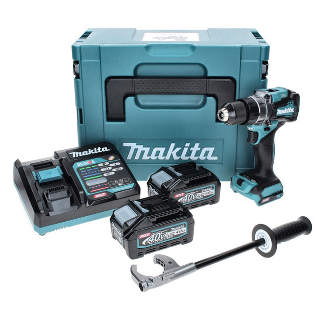 Taladro atornillador inalámbrico Makita DF 001 GM201 40 V máx. 140 Nm XGT Brushless + 2x batería 4,0 Ah + cargador + Makpac