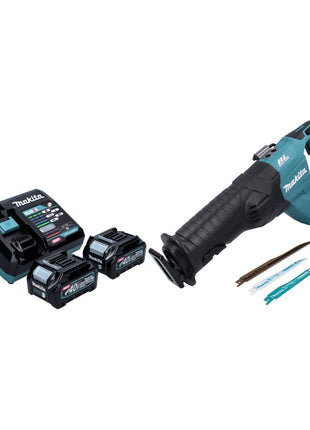 Sierra alternativa a batería Makita JR 001 GD2 40 V máx. Sierra de sable sin escobillas XGT + 2 baterías 2,5 Ah + cargador - sin estuche