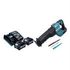 Sierra alternativa a batería Makita JR 001 GD2 40 V máx. Sierra de sable sin escobillas XGT + 2 baterías 2,5 Ah + cargador - sin estuche