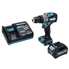 Taladro percutor a batería Makita HP 001 GD1 40 V máx. 140 Nm XGT Brushless + 1x batería 2,5 Ah + cargador