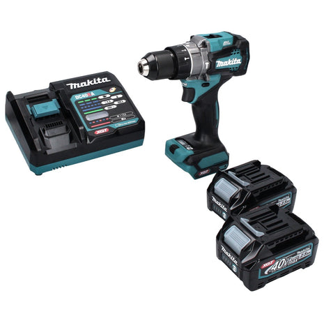 Taladro percutor inalámbrico Makita HP 001 GD2 40 V máx. 140 Nm XGT Brushless + 2x baterías 2,5 Ah + cargador